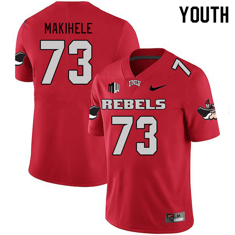 Youth #73 Alani Makihele UNLV Rebels 2023 College Football Jerseys Stitched-Scarlet